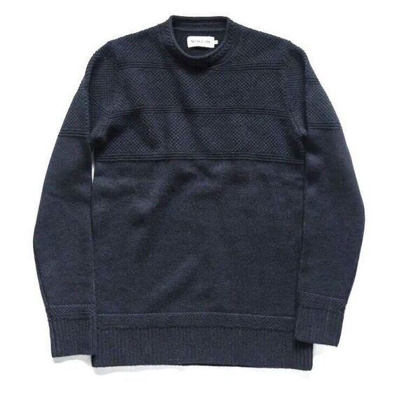 Taylor Stitch Ventana Sweater In Navy Merino Wool XS 36 Unisex NWT - Picture 5 of 15